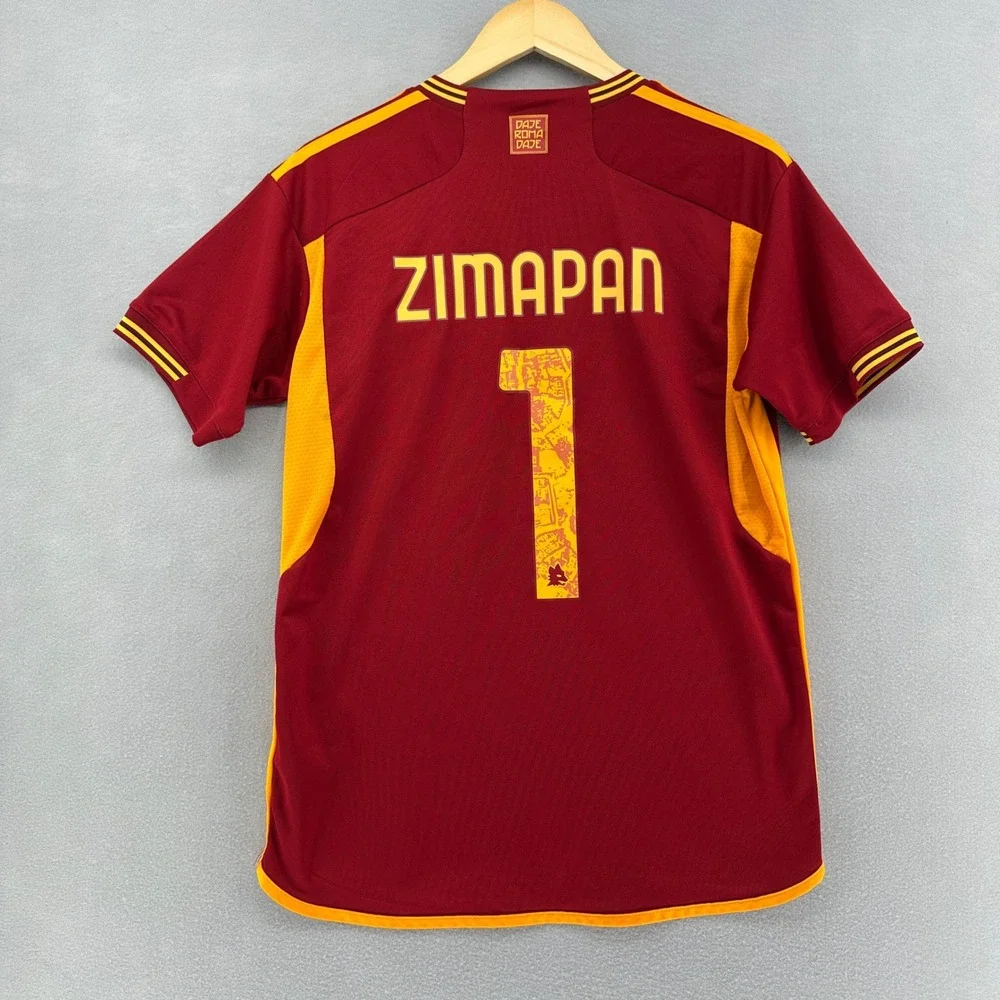 Adidas AS Roma 2023/24 Home Jersey Mens M Slim Fit Zimapan 1 AS Roma Soccer Club